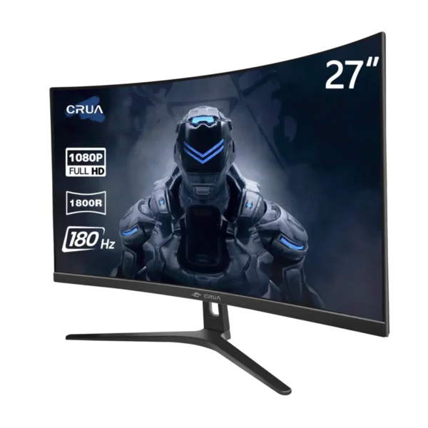 مانیتور گیمینگ خمیده CRUA 27 اینچی 165 هرتز/180 هرتز - FHD 1080P،AMD FreeSync، کامپیوتر بدون فریم 1800R...